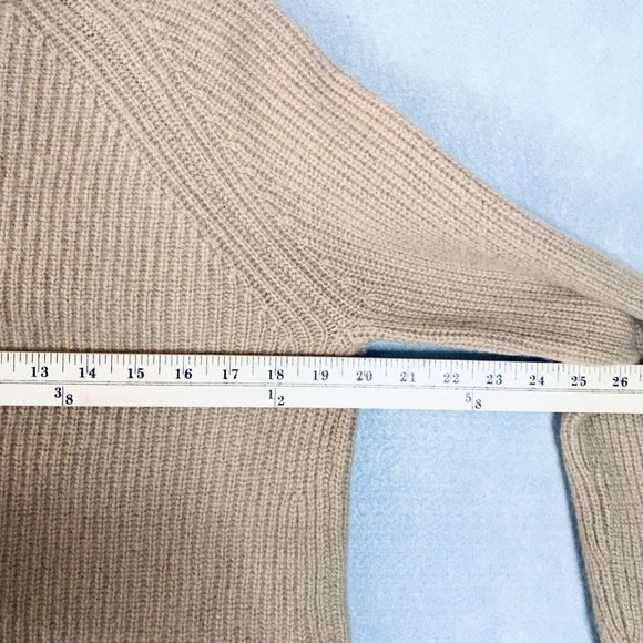 Jenni Kayne Cashmere Sweater Womens XL Beige Fisherman Knit Pullover - Picture 11 of 13